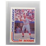Johnny Bench 1982 Topps In Action