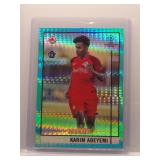 Karim Adeyemi 2021 Merlin rookie aqua hyper ref.