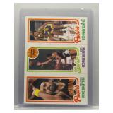 Bantom/Gervin/Davis 1980 Topps Tri-Card