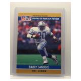 Barry Sanders 1990 Pro Set Blank Back Error