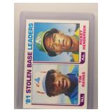Rickey Henderson, Tim Raines 1982 Topps Leaders