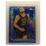 Stephen Curry 2025 Topps Chrome blue x-fractor...