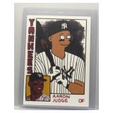 Aaron Judge promo Simpsons 1984 Topps style Custom