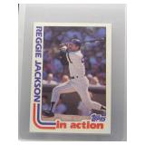 Reggie Jackson 1982 Topps In Action