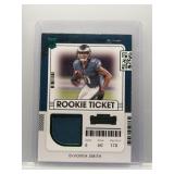 DeVonta Smith 2021 Contenders Rookie Ticket patch