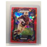 Trey Benson 2024 Prizm DP rookie red ice ref.