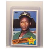 Rickey Henderson 1985 Topps all-star