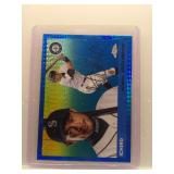 Ichiro 2025 Topps Chrome Platinum blue hyper ref.