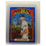 Jacob DeGrom 2021 Topps Heritage blue speckle ref.