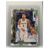 Victor Wembanyama 2025 Topps Holiday Green Plaid