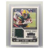 Jayden Reed 2023 Contenders Rookie Ticket patch