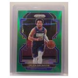 Jalen Brunson 2021 Prizm green ref.