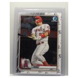 Mike Trout 2020 Bowman Chrome logo foil