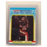 Clyde Drexler 1988 Fleer Super Star Sticker