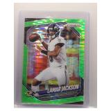 Lamar Jackson 2025 Prizm green pulsar