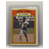 Hank Aaron 1972 Topps In Action