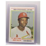 Lou Brock 1978 Topps Record Breaker