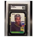 Barry Bonds 1987 Donruss Rookie SGC 8