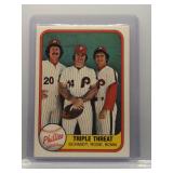Schmidt, Rose, Bowa - Triple Threat 1981 Fleer