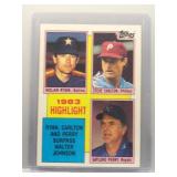 Nolan Ryan, Carlton, Perry 1984 Topps Highlights