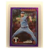 Jacob DeGrom 2024 Topps purple sandglitter