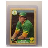 Jose Canseco 1987 Topps all-star rookie