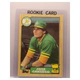 Jose Canseco 1987 Topps all-star rookie