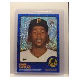 Oneil Cruz 2022 Topps Chrome Heritage blue...