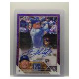 Drew Waters 2023 Topps Chrome purple speckle...