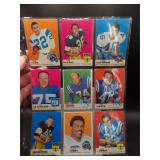 1969 Football 9 Card Lot