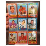 1971 Football 9 Card Lot