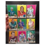 1969 Football 9 Card Lot