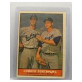 Koufax/Podres 1961 Topps dodger southpaws
