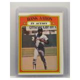 Hank Aaron 1972 Topps In Action