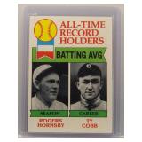 Hornsby/Cobb 1979 Topps Record Holders