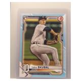 Tarik Skubal 2021 Bowman sky blue border RC...