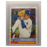 Roki Sasaki 2025 Topps Heritage silver sparkle RC