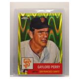 Gaylord Perry 2022 TCPA yellow raywave 142/250