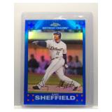 Gary Sheffield 2007 Topps Chrome blue Refractor