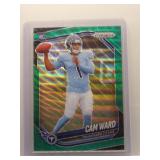 Cam Ward 2025 Panini Prizm Green Wave RC