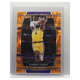 LeBron James 2022 Select Concourse orange shock...