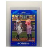 Andruw Jones 2007 Topps Chrome blue Refractor