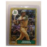 Reggie Jackson 2022 Topps '87 Chrome gold mojo...