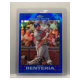Edgar Renteria 2007 Topps Chrome blue refractor