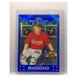 Craig Biggio 2007 Topps Chrome blue Refractor