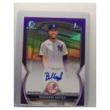 Brandon Mayea 2023 1st Bowman Chrome purple...