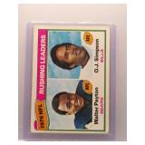 W. Payton/O.J. Simpson 1977 Topps Rushing Leaders