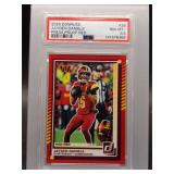 Jayden Daniels 2025 Donruss red PSA 8.5