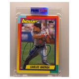Carlos Baerga 1990 Topps auto