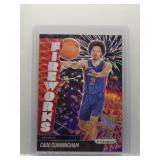 Cade Cunningham 2026 Prizm Fireworks red wave